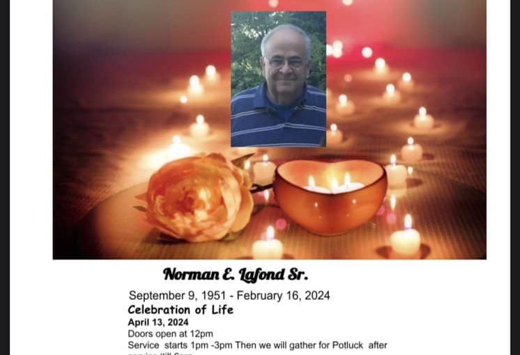 Celebration of Life for Norman Lafond Sr.