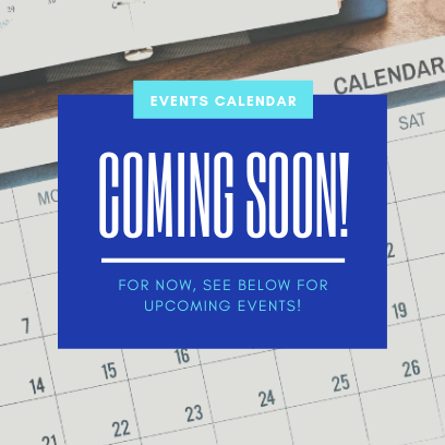 image of calendar page and center image saying "coming soon!"